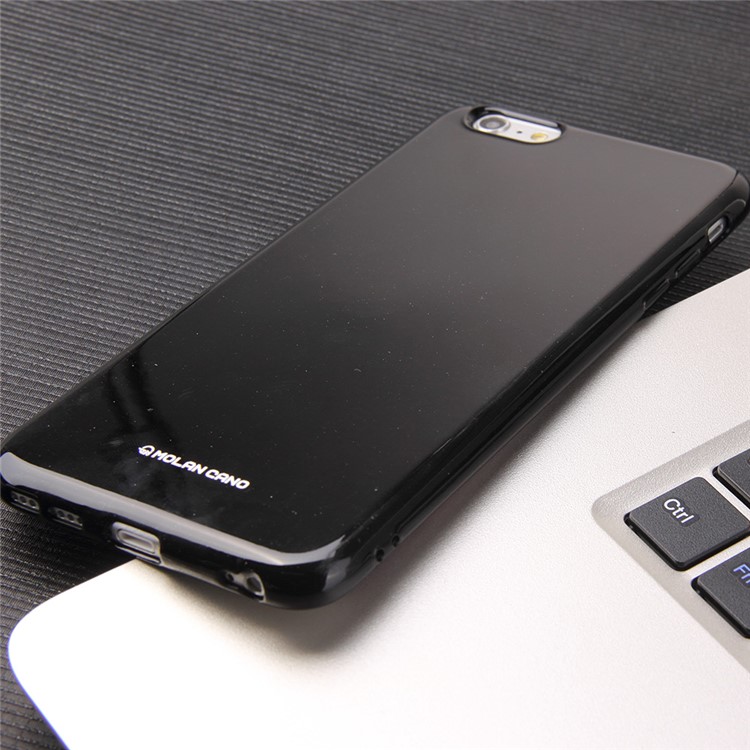 MOLAN CANO for iPhone 6/6s 4.7-inch Glitter Powder TPU Shell - Black-2