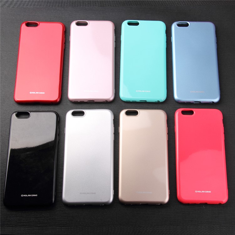 MOLAN CANO for iPhone 6/6s 4.7-inch Glitter Powder TPU Shell - Black-4
