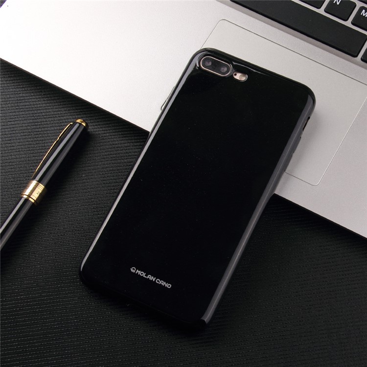 MOLAN CANO Glitter Powder TPU Case for iPhone 7 Plus - Black-1