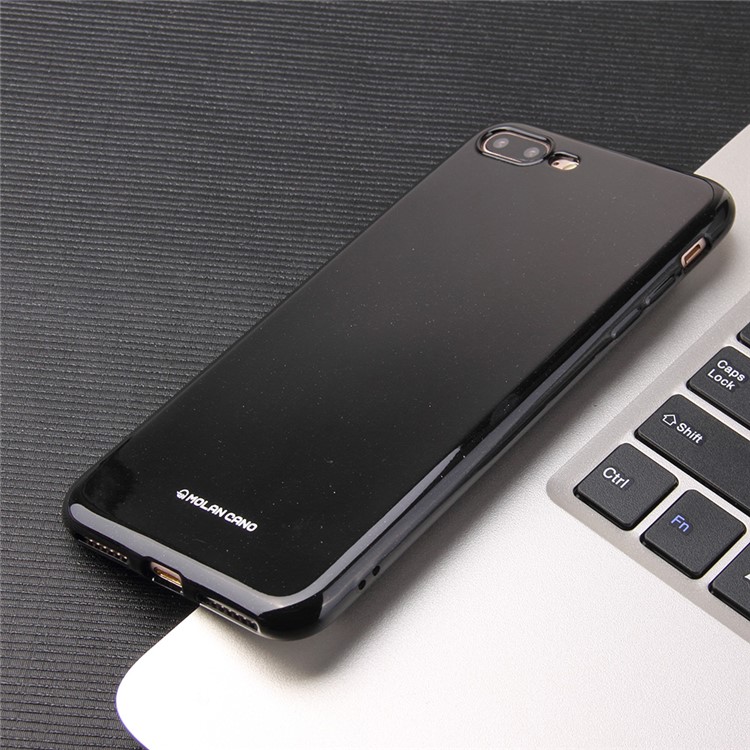 MOLAN CANO Glitter Powder TPU Case for iPhone 7 Plus - Black-2