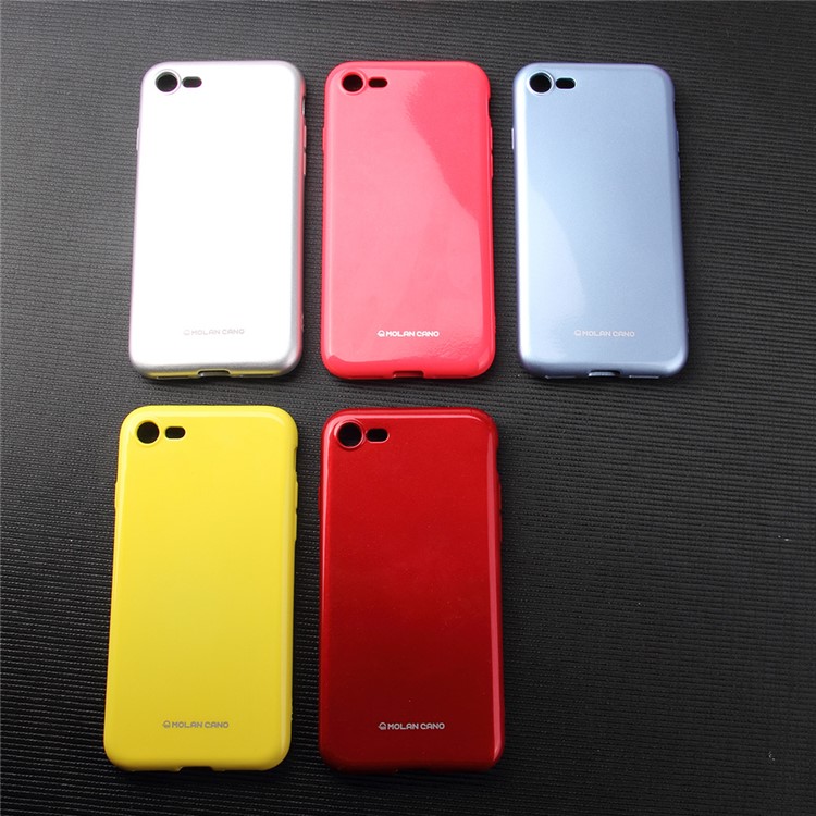 MOLAN CANO Flash Powder Jelly TPU Cell Phone Casing for iPhone 7 - Silver-2