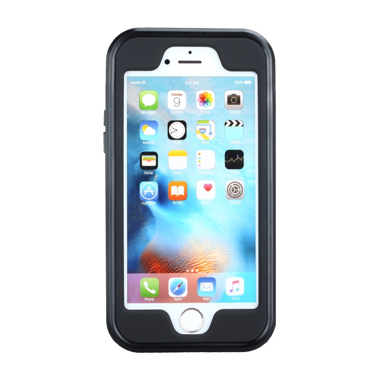Drop-resistant PC + TPU Kickstand Combo Case with Card Holder for iPhone 6/6s 4.7-inch - Black-4