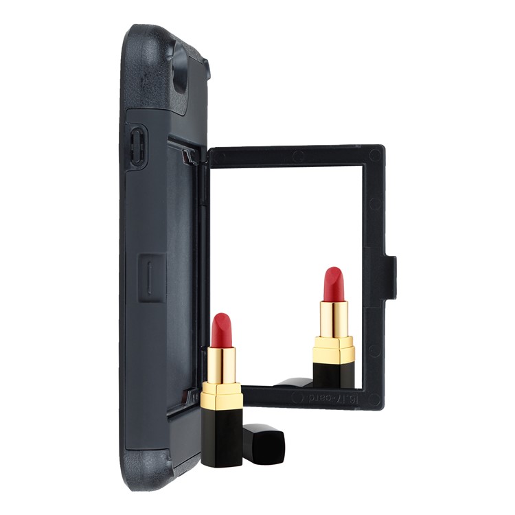 Drop-resistant PC + TPU Kickstand Combo Case with Card Holder for iPhone 6/6s 4.7-inch - Black-9