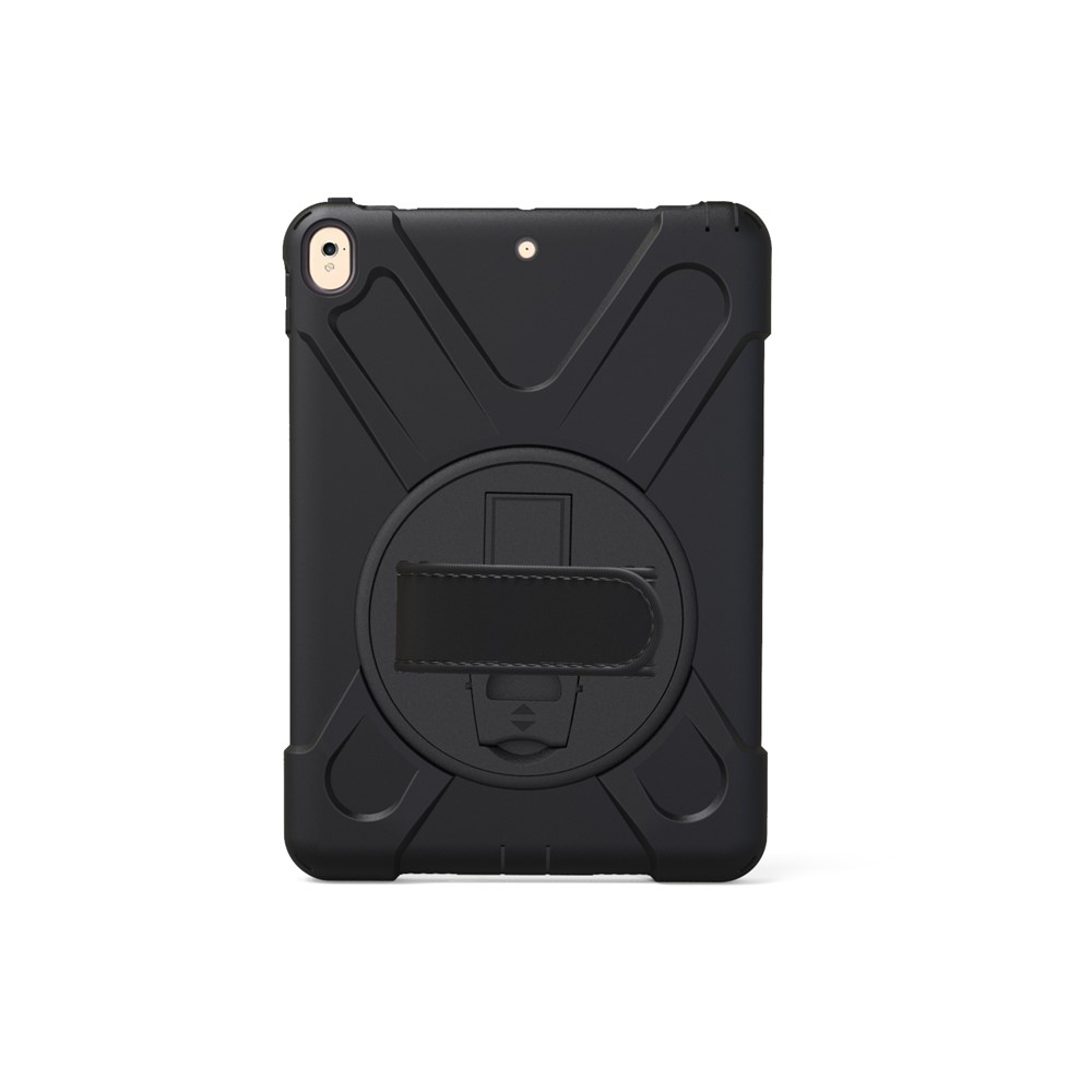360 Degree Swivel Kickstand PC + Silicone Combo Case with Hand Holder Strap for iPad Pro 10.5-inch (2017) - Black-3