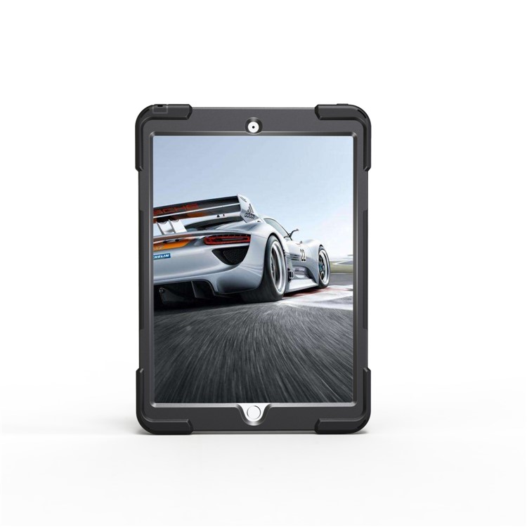 For iPad Pro 10.5 (2017) 360 Rotation Pirate Master PC + TPU Kickstand Hybrid Casing - Black-12