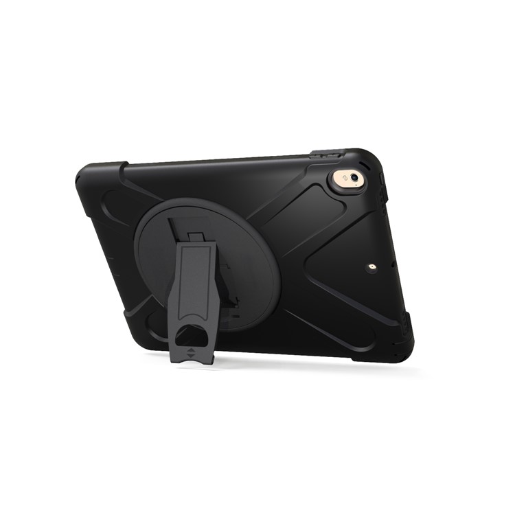 For iPad Pro 10.5 (2017) 360 Rotation Pirate Master PC + TPU Kickstand Hybrid Casing - Black-2