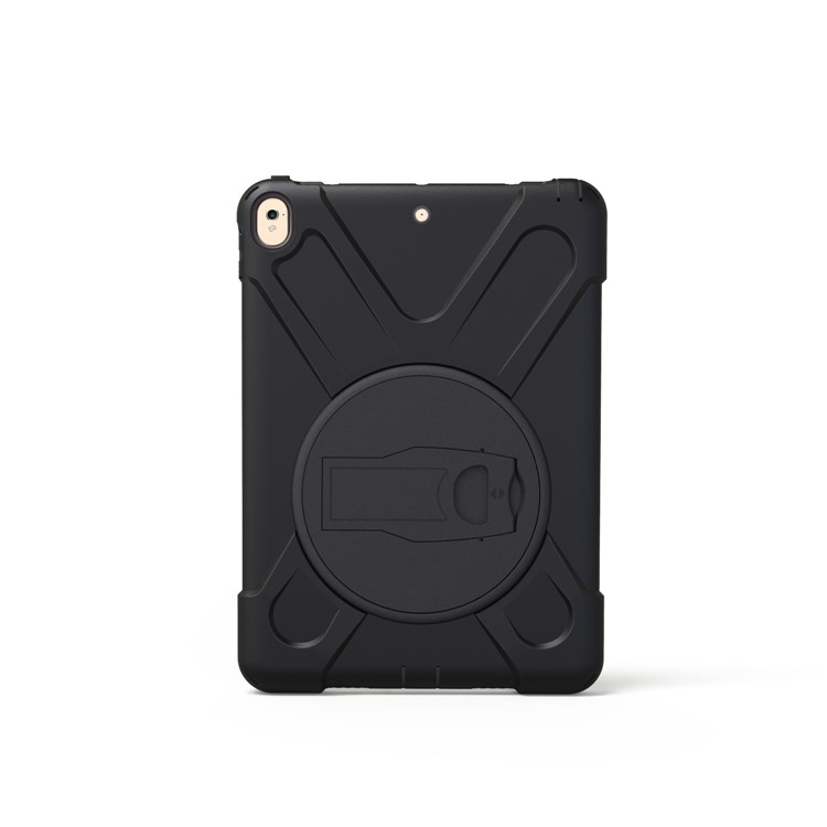 For iPad Pro 10.5 (2017) 360 Rotation Pirate Master PC + TPU Kickstand Hybrid Casing - Black-3