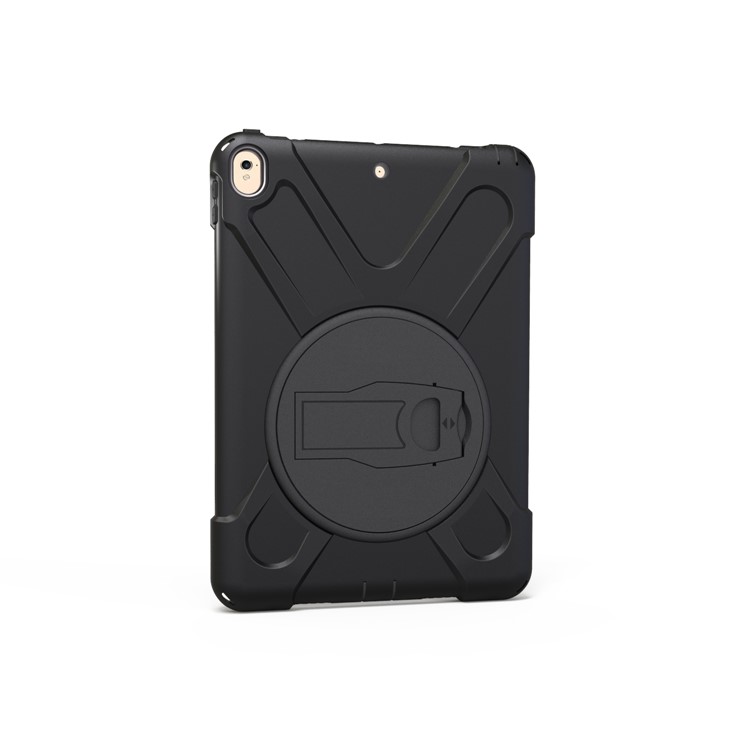 For iPad Pro 10.5 (2017) 360 Rotation Pirate Master PC + TPU Kickstand Hybrid Casing - Black-6