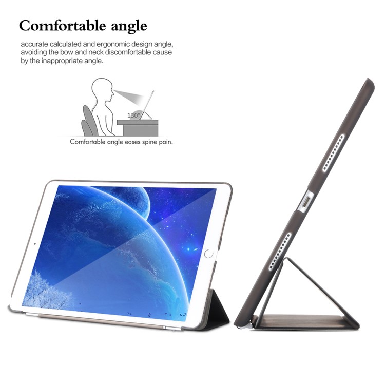 Tri-fold Stand Detachable 2-in-1 PU Leather Tablet Case for iPad Pro 10.5-inch (2017) - Black-5