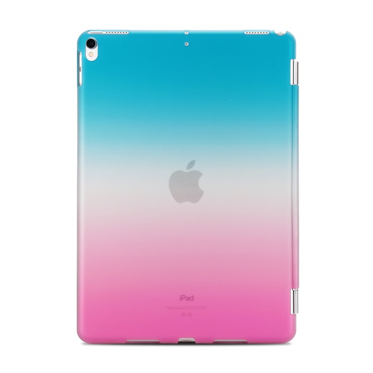 Gradient Color Tri-fold Stand Leather Case for iPad Pro 10.5 (2017) - Blue + Pink-3