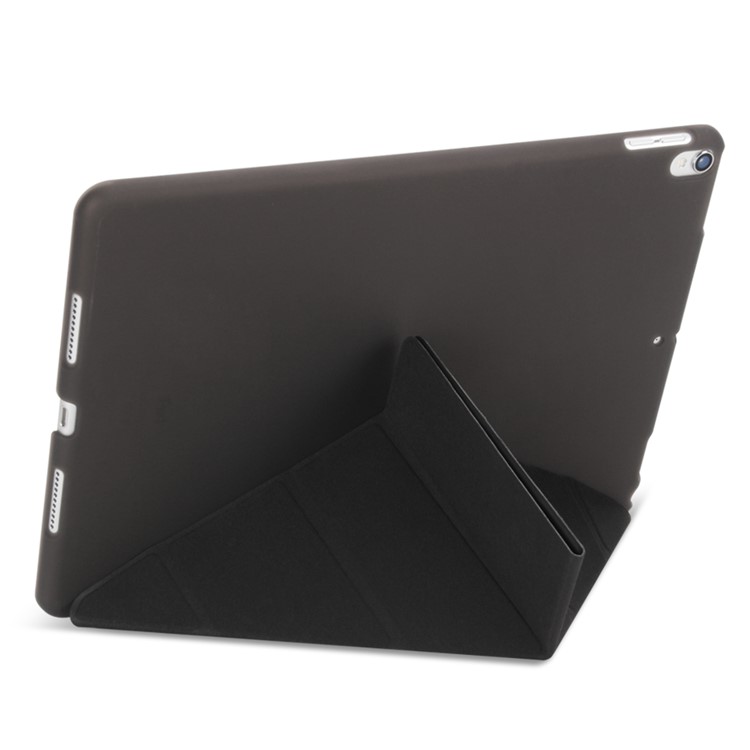 Auto-wake/sleep 2-in-1 PC Companion Shell + Origami Stand Smart Leather Cover for iPad Pro 10.5 inch (2017) - Black-3