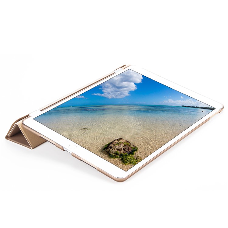 Risvegliare 2-fra-1 PC Companion Casingl + Origami Stand Smart Leather copertura per iPad Pro 10,5 pollici(2017) - Oro-5