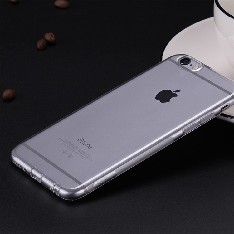 OUCASE Slim Crystal Flexible TPU Casing for iPhone 6 / 6s - Black-1