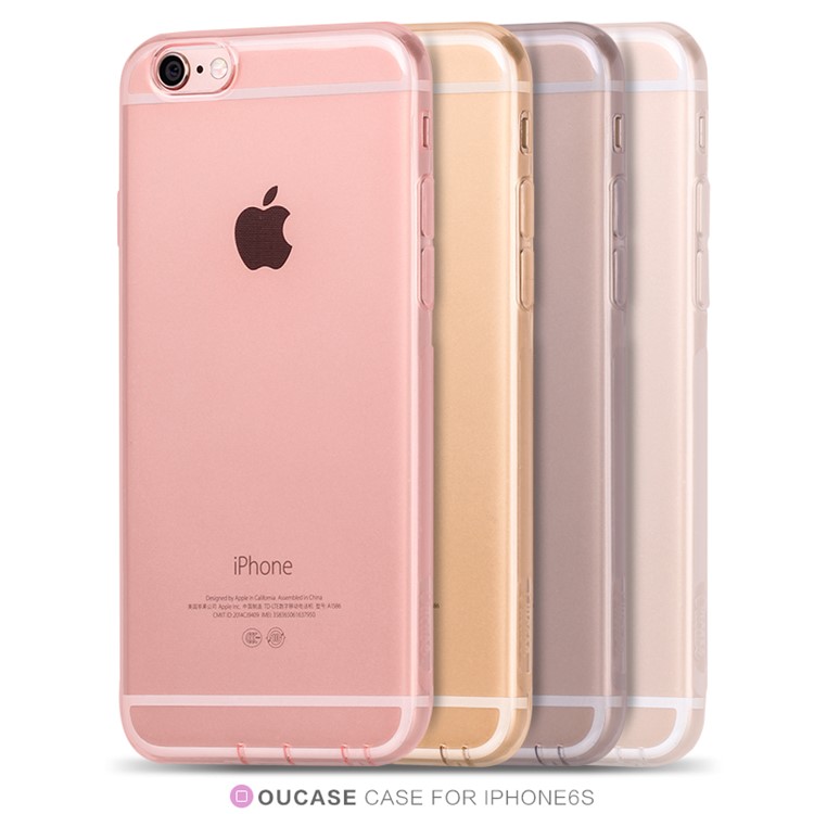 OUCASE Slim Crystal Flexible TPU Casing for iPhone 6 / 6s - Black-2