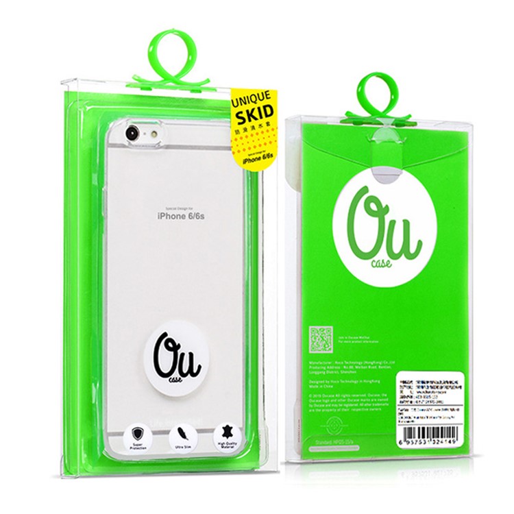 OUCASE Slim Crystal Flexible TPU Casing for iPhone 6 / 6s - Black-4