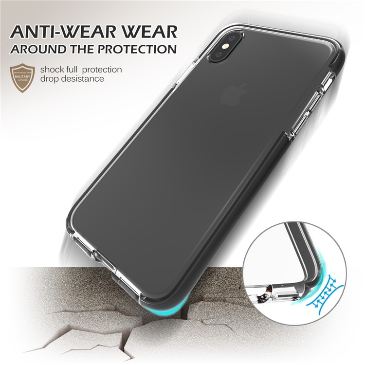 Shockproof TPU + TPE Hybrid Phone Case for iPhone 8 - Black-3