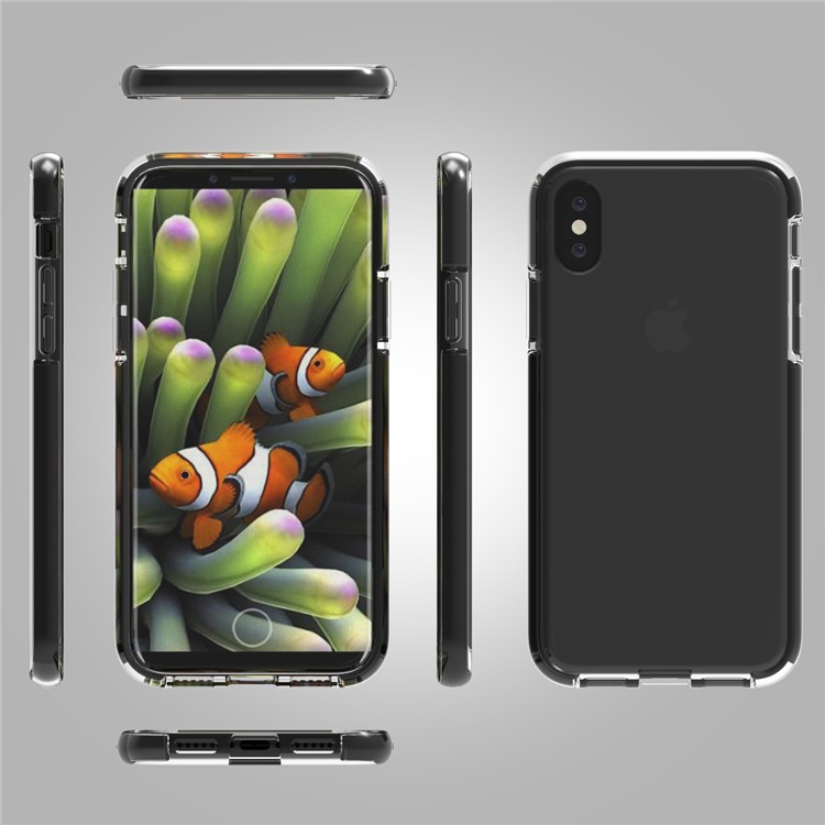 Shockproof TPU + TPE Hybrid Phone Case for iPhone 8 - Black-4