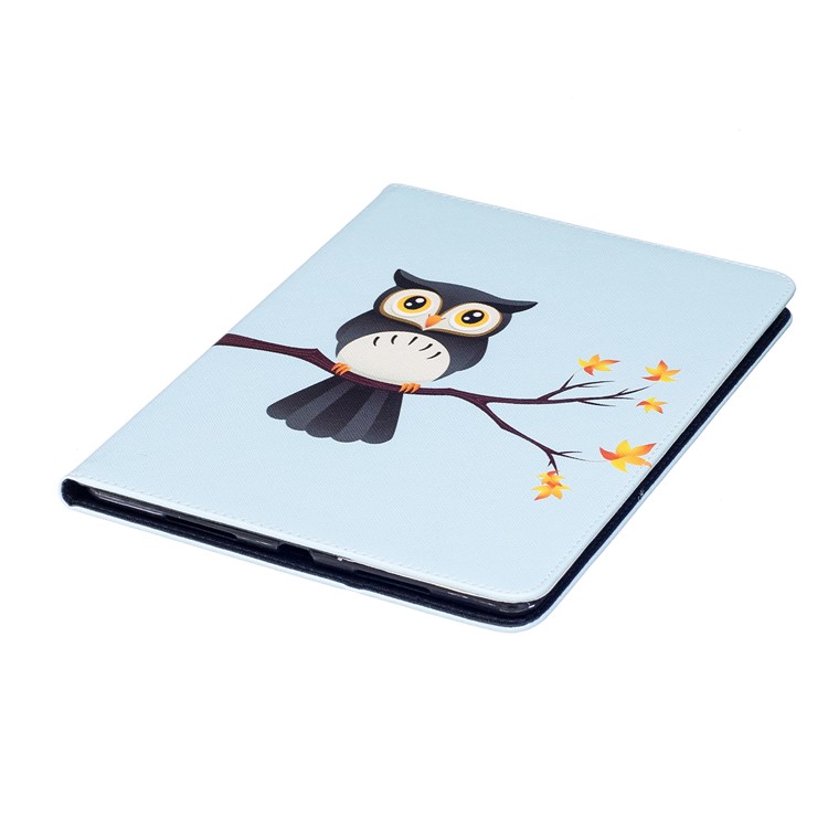 Patterned PU Leather Wallet Stand Protective Shell for iPad Pro 9.7 - Owl on Branch-6