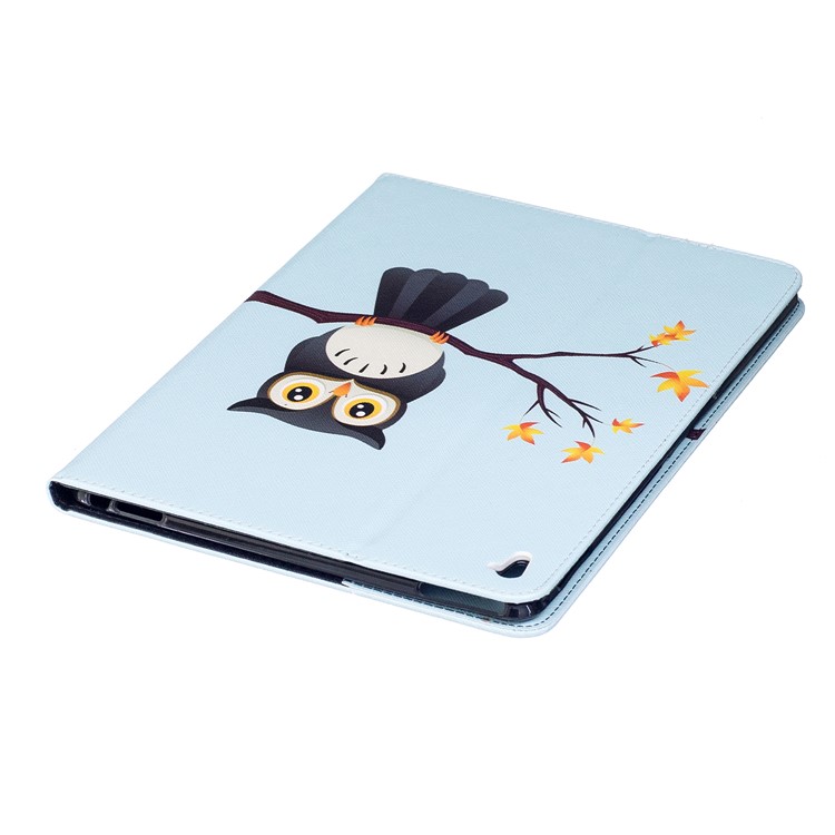 Patterned PU Leather Wallet Stand Protective Shell for iPad Pro 9.7 - Owl on Branch-7