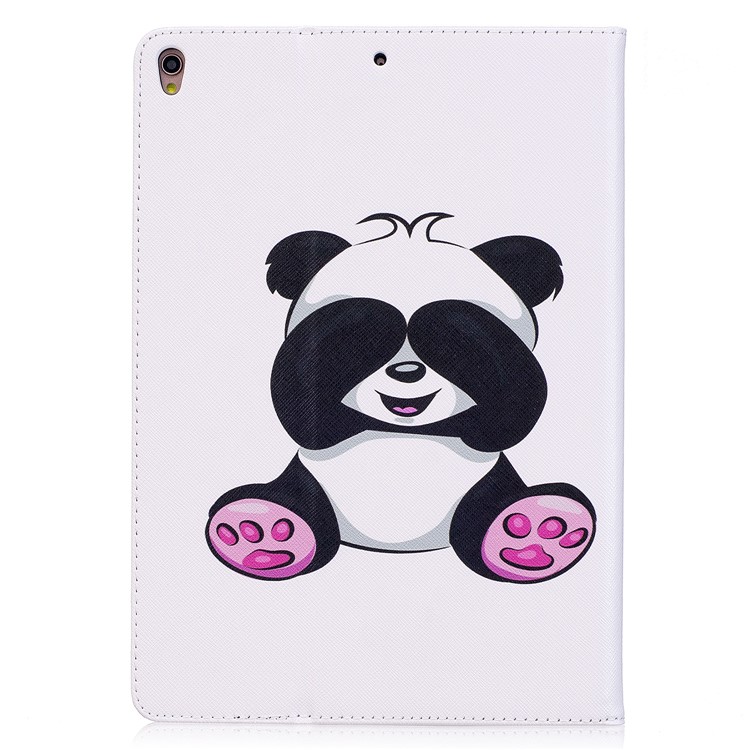 Patterned PU Leather Wallet Stand Protective Shell for iPad Pro 10.5 (2017) - Pink Foot Panda-3