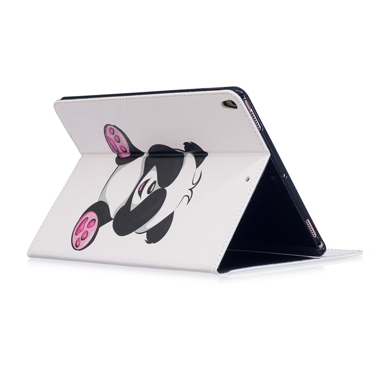 Patterned PU Leather Wallet Stand Protective Shell for iPad Pro 10.5 (2017) - Pink Foot Panda-4