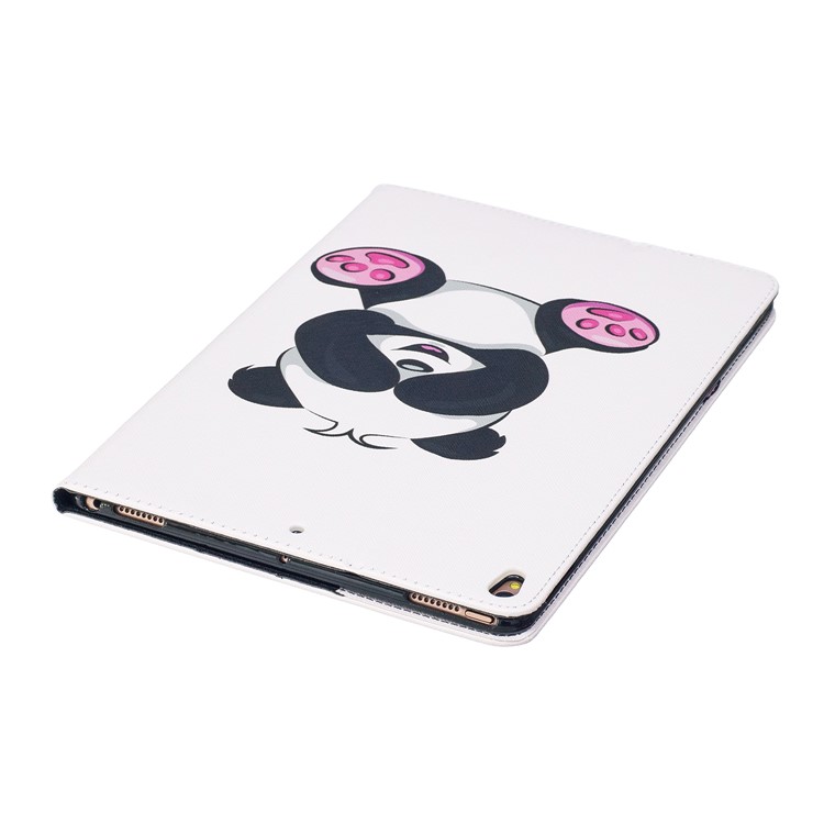 Patterned PU Leather Wallet Stand Protective Shell for iPad Pro 10.5 (2017) - Pink Foot Panda-7