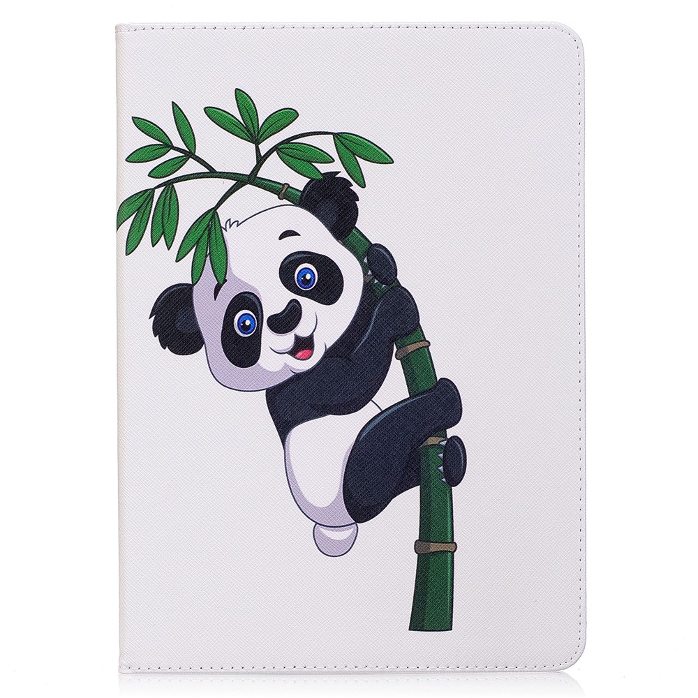 Musterdruck Brieftasche Faltbares Folio -gehäuse Für Ipad 9,7 Zoll (2018) /9.7 (2017) - Panda Klettern Auf Bambus-2