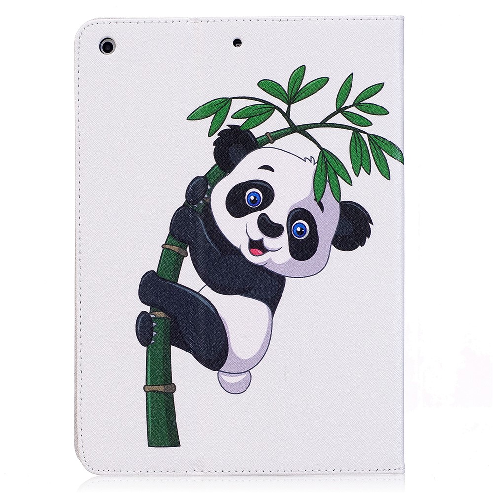 Musterdruck Brieftasche Faltbares Folio -gehäuse Für Ipad 9,7 Zoll (2018) /9.7 (2017) - Panda Klettern Auf Bambus-3