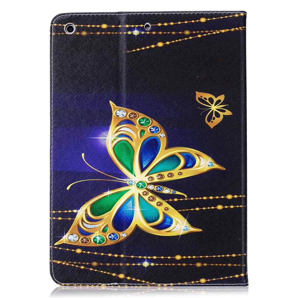 Pattern Printing Wallet Stand Case Cover for iPad 9.7 inch (2018)/9.7 (2017) - Golden Butterfly-3