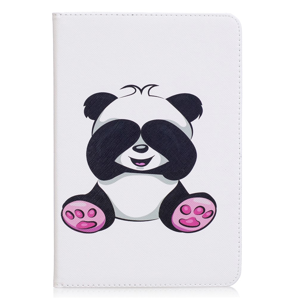 Musterdruck Brieftasche Lederstand Hülle Für Ipad Mini 4 - Schüchterner Panda-2