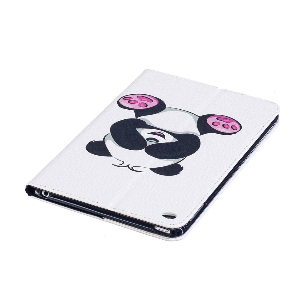 Musterdruck Brieftasche Lederstand Hülle Für Ipad Mini 4 - Schüchterner Panda-5