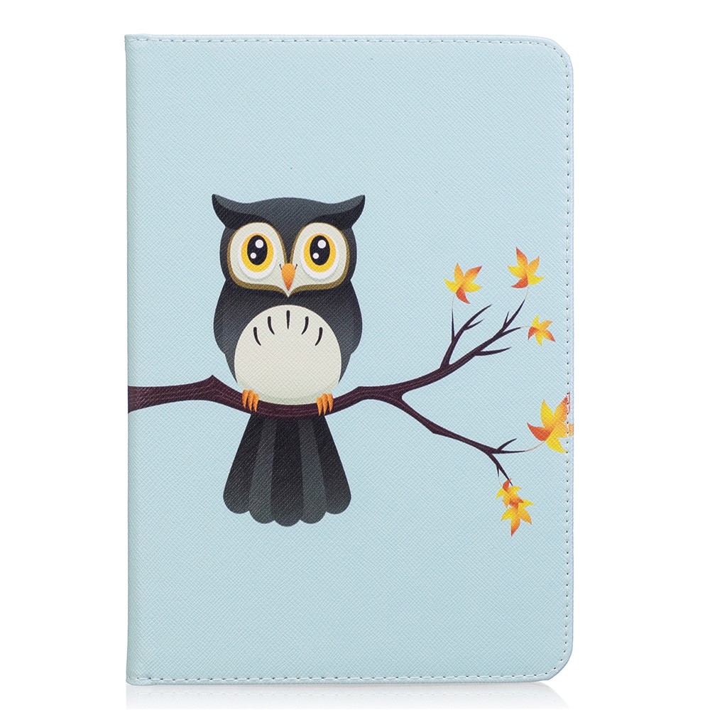 Étui en carton en cuir pour imprimé en carton pour iPad mini 4 - hibou-2