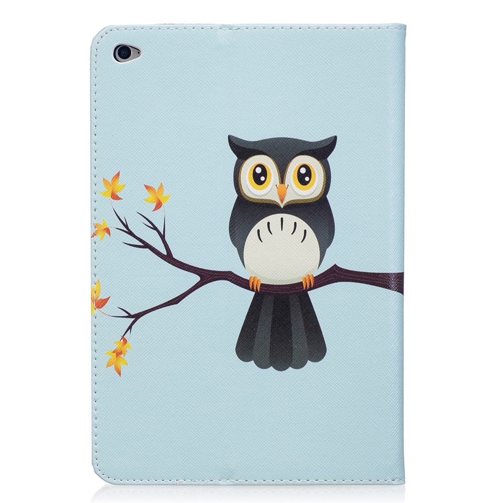 Étui en carton en cuir pour imprimé en carton pour iPad mini 4 - hibou-3