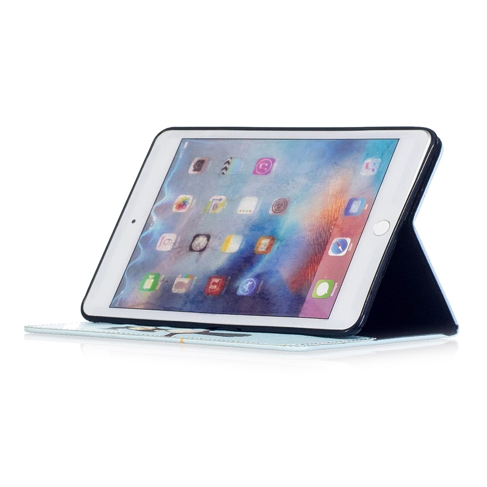 Étui en carton en cuir pour imprimé en carton pour iPad mini 4 - hibou-5