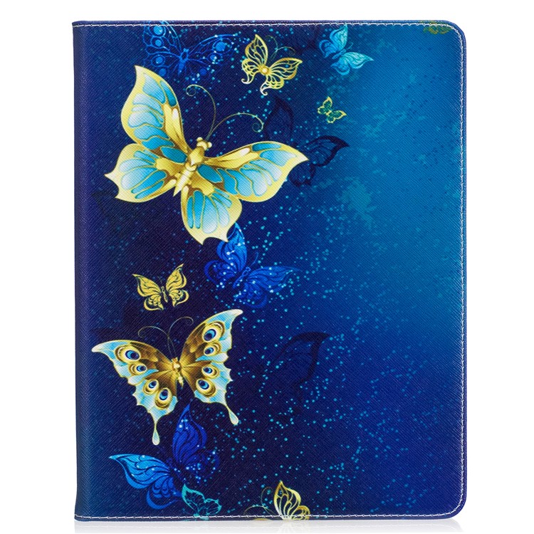 Pattern Printing PU Leather Card Holder Flip Stand Case for iPad 4/3/2 - Elegant Butterflies-2