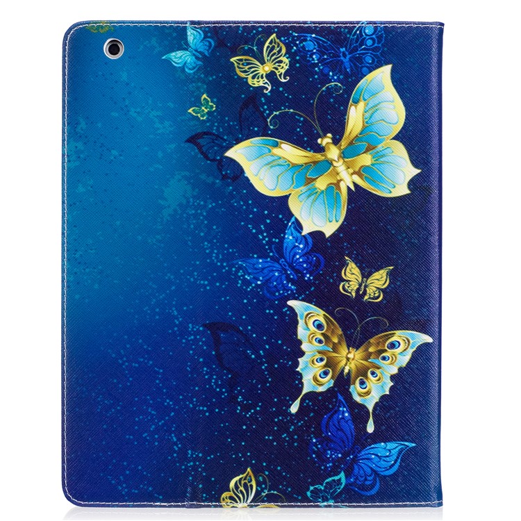 Pattern Printing PU Leather Card Holder Flip Stand Case for iPad 4/3/2 - Elegant Butterflies-3