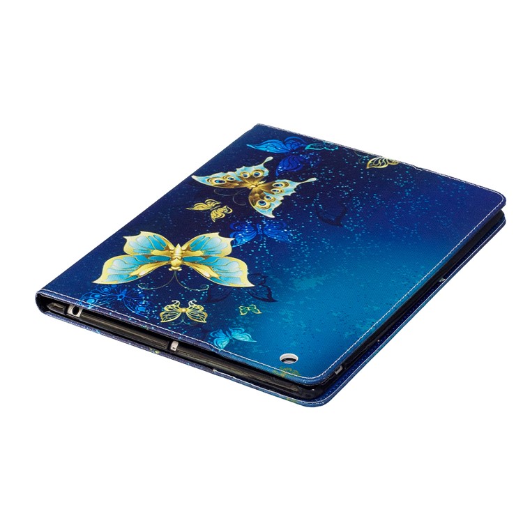 Pattern Printing PU Leather Card Holder Flip Stand Case for iPad 4/3/2 - Elegant Butterflies-7
