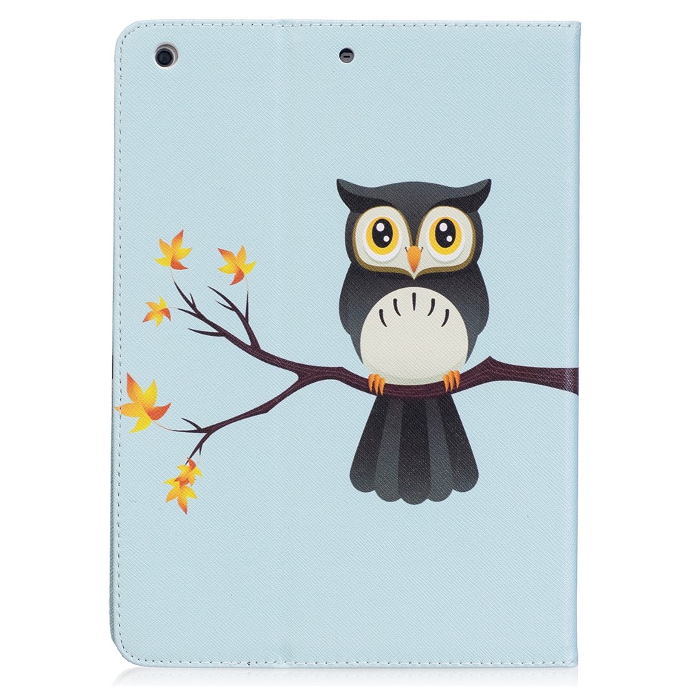 Pattern Printing Wallet Stand Leather Protection Case for iPad Air - Lovely Owl-3