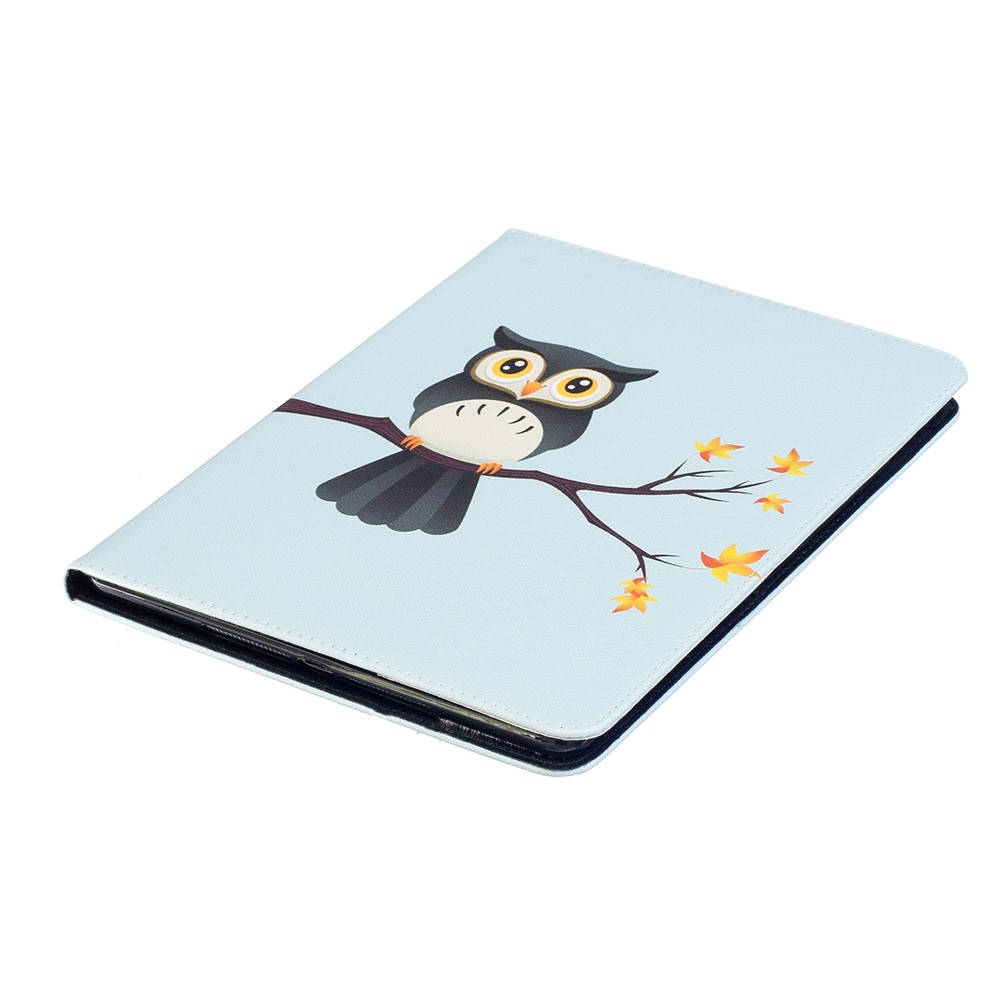 Portage D'impression Portefeuille Support de Protection en Cuir Pour Ipad Air - Belle Hibou-6