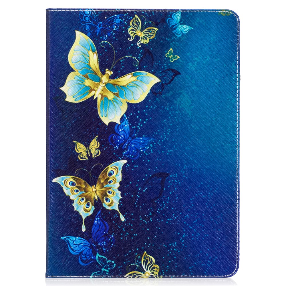 Pattern Printing Brieftasche Leder Schutz Flip Stand Cover für iPad Air - Elegante Schmetterlinge-2