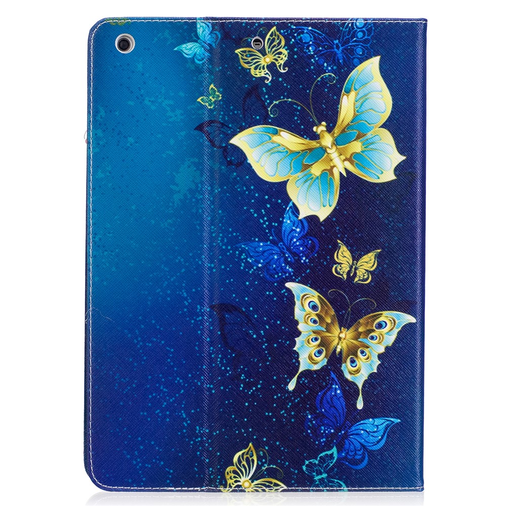 Pattern Printing Brieftasche Leder Schutz Flip Stand Cover für iPad Air - Elegante Schmetterlinge-3