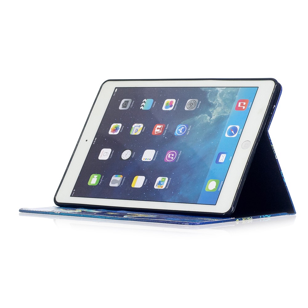 Pattern Printing Brieftasche Leder Schutz Flip Stand Cover für iPad Air - Elegante Schmetterlinge-5
