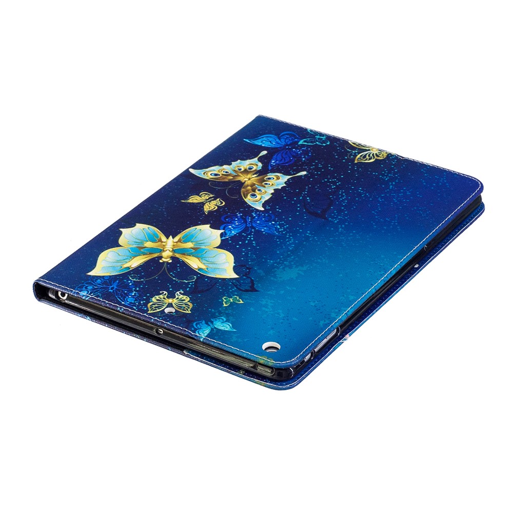 Pattern Printing Brieftasche Leder Schutz Flip Stand Cover für iPad Air - Elegante Schmetterlinge-7