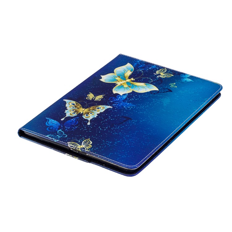 Pattern Printing Wallet Leather Stand Tablet Cover for iPad Air 2 - Blue Butterflies-6
