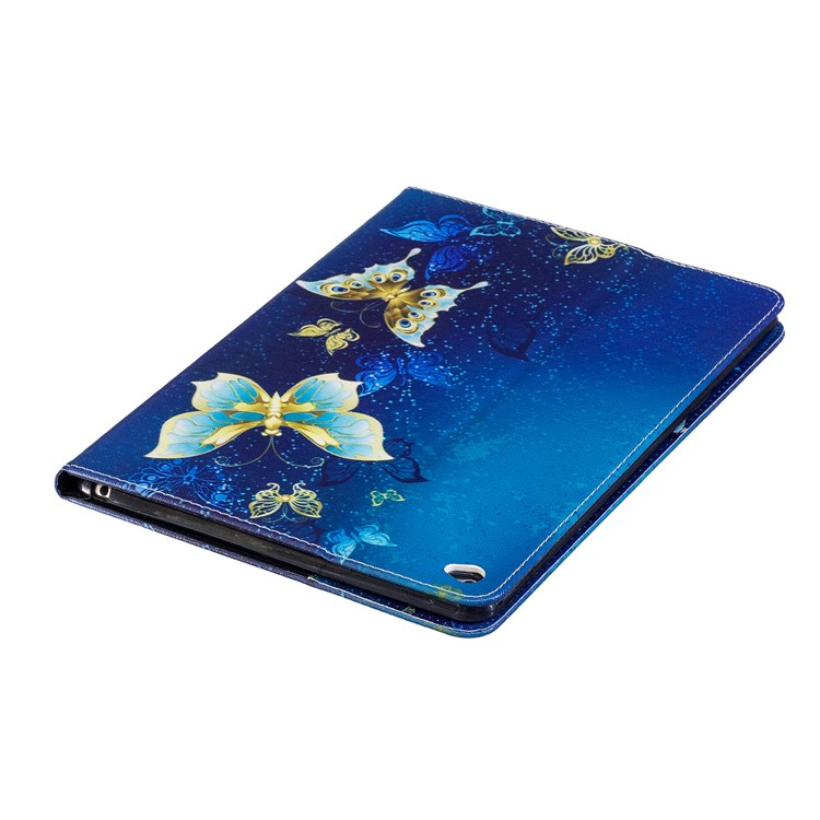 Pattern Printing Wallet Leather Stand Tablet Cover for iPad Air 2 - Blue Butterflies-7