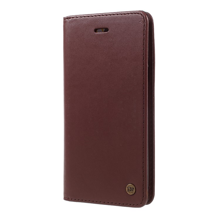 

ROAR KOREA ONLY ONE Leather Wallet Stand Protective Cover for iPhone XS / X 5.8 inch - Brown