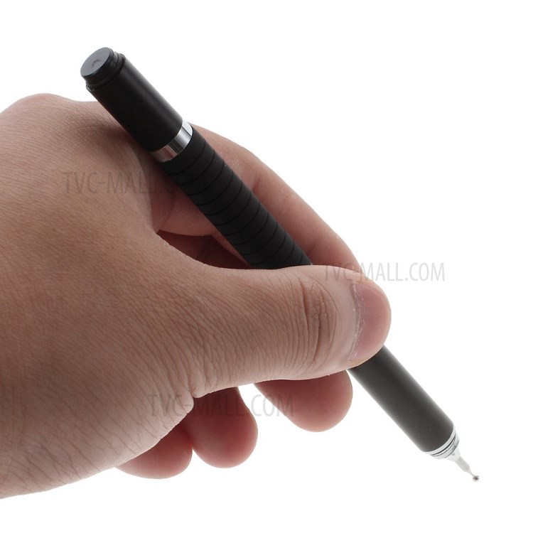 2 in 1 Stylus Touch Screen and Ball-point Pen for Touch Screen Devices - Black-5