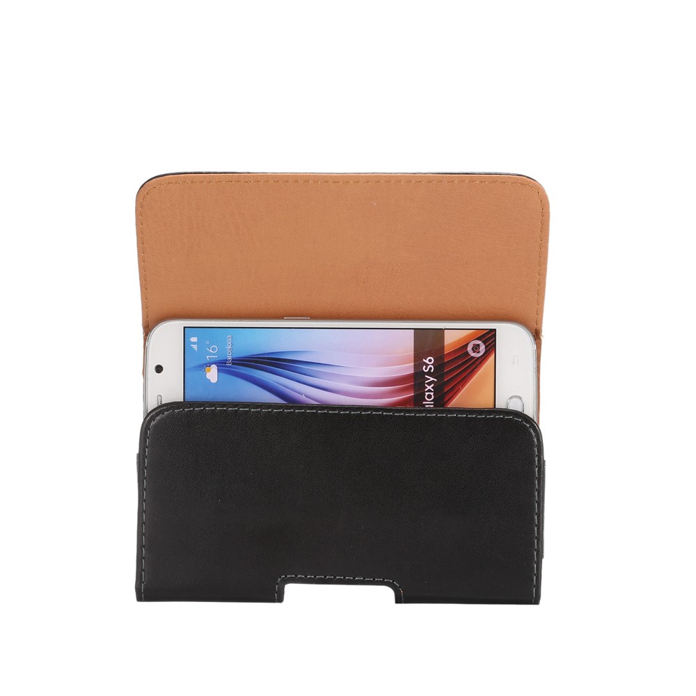 Étui de Boîtier en Cuir de la Courroie Rotative Universelle Pour Samsung Iphone Huawei Etc Smartphone de 5,2 Pouces, Taille: 14,5 x 7,3 x 1,5 cm