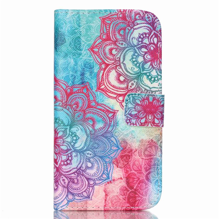 

Wallet Phone Leather Stand Cover for Samsung Galaxy J5 SM-J500F - Henna Lotus