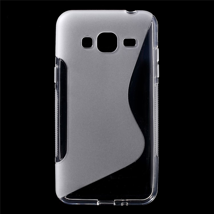 

S Shape Soft TPU Gel Case for Samsung Galaxy J3 / J3 (2016) - Transparent